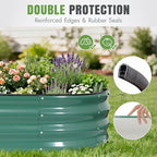 INNO STAGE Galvanized Raised Garden Bed, 6x3x1FT Oval Metal Raised Garden Beds for Vegetables, Rust-Resistant & Easy Assembly, Outdoor Planter Box for Gardening, Flowers, Herbs (Green)
