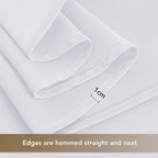 sancua White Square Tablecloths 85x85 Inch - Fabric Table Cloth for Square or Round Tables, Washable Polyester Table Cover for Outdoor Party, Birthday, Buffet, Resturant