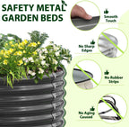 A ANLEOLIFE 6-Pack 4X4 & 6X3 & 6X2 Deep Root Galvanized Raised Garden Beds Outdoor for Planting Vegetables Flowers Herb,Quartz Grey