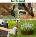SnugNiture Corrugated Metal Garden Edging,8" x 20' Landscape Edging Border,Sturdy Metal Lawn Edging for Landscaping, Garden,Flower Bed and Yard
