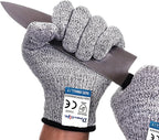 Dowellife Cut Resistant Gloves Food Grade Level 5 Protection, Safety Kitchen Cut Gloves for Chef Oyster Shucking Mandolin Knife Butcher Meat Cutting