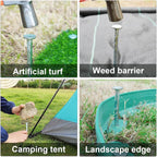 Artificial Turf Stakes Galvanized Spiral Landscape Spikes 8IN Weed Barrier Fabric Stakes for Paver Edging, Gardening Lawn Edging, Carpentry and More (20 PC)