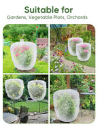 Bird Netting for Garden Protection - 4 Pack Garden Netting Pest Barrier with Drawstring,3.3Ft x 2.7Ft Mosquito Net Tomato Protective Cover Garden Plant Netting for Cicadas Vegetables Blueberry Bushes