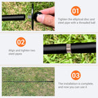 6 Sets Garden Stake Netting Support, Heavy Duty Metal Garden Poles for Netting, Powder Coated Carbon Steel Lawn Plant Support Cage, 72 Inch Garden Fencing Protection Frame