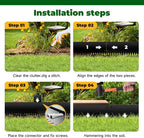 Steel Garden Edging with Top Bending Protection Metal Lanscape Edging Steel Lawn Edging 40 inch Strips, 6 inch Depth 90 Degree Bend for Garden,Lawn,Backyard, 6 Pack (6 inch-90 Degree Bend, Black)