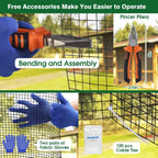 HOPERAN Black Hardware Cloth 1/2 inch 36 x 50 Ft Mesh 19 Gauge PVC Coated Chicken Wire - Vinyl + Galvanized Double Coated Fence - Welded Wire Mesh Roll for Chicken Coop Fencing Garden Fencing