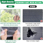10 X 50 FT Garden Mesh Netting Pest Barrier for Raised Beds, Fruit Tree Netting for Cicadas, Bird Insect Nettings for Gardening, Blueberry Bush Strawberry Nettings Cover for Garden Protection