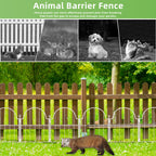 10 Pack White Decorative Garden Fence, 17in(H) x 10ft(L), with Ground Stake