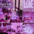 kolpop 12 Pack LED Fairy Lights Battery Operated, Mini Twinkle String Lights Battery Powered Waterproof for Christmas Mason Jars Party,Purple