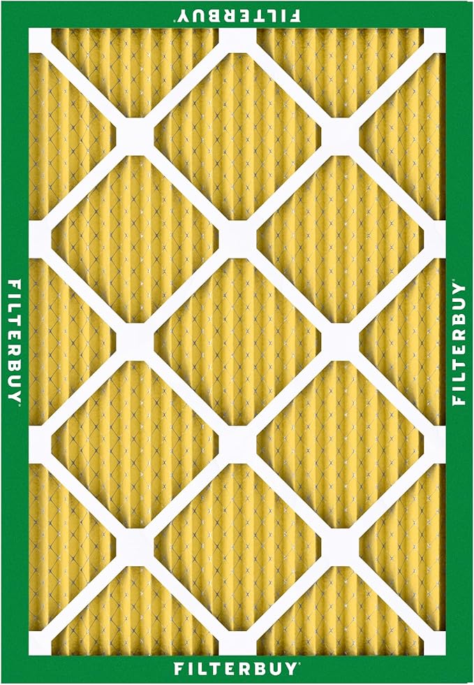 Filterbuy 20x24x1 Air Filter MERV 11 Superior Pet & Allergy Defense (12-Pack), Electrostatic Pleated HVAC AC Furnace Filters Replacement, Made in USA (Actual Size: 19.38 x 23.38 x 0.75)