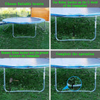 12-Inch Trampoline Wind Stakes, Extra Heavy Duty U Shaped Coated Rebar Stakes Safety Ground Anchors for Huge Garden Decoration (12)