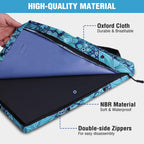 WORKPRO 17" Kneeling Pad with Removable Cover, Blue Floral Printing