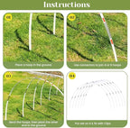 Garden Hoops 120pcs, Sunwuk Greenhouse Hoops for 2.5-5.5ft Wide Raised Bed, 24 Sets of 7.2ft Long Super Bendable Fiberglass Support Hoops Frame, Mini Greenhouse Strip for Row Cover(M Size)