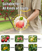 6.5FT Fruit Picker, Apple Picker Tool with Adjustable Pole and Basket, Long Reach Mango Grabber Tool, Tree Fruit Catcher for Picking Lemon Pear Orange Avocado Peach Citrus