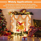 Macaron Metallic Twist Tinsel Garland - 25ft Wall Hanging Backdrop for Christmas, New Year & Valentine's Day Parties (Orange, 4in x 25ft)