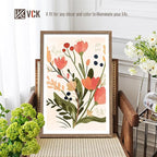 VCK 27x40 Picture Frame Set of 4 - Walnut, Gallery-Quality Wood Poster Frames, 1.1-Inch Wide Border, Polished Plexiglass, Vertical or Horizontal Wall Display for Photo/Art/Prints, Walnut