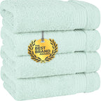 Cotton Paradise Hand Towels for Bathroom, 100% Cotton Turkish 4 Piece Hand Towel Set, Soft Absorbent Face Towels, Mint Hand Towels