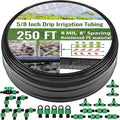 250 ft 5/8 Inch Drip Tape Irrigation Kit Drip Tape 8 Mil 8" Spacing Hose Garden Watering Tubing System Automatic Irrigation Equipment for Plant, Landscape, Yard, Lawn and Farm