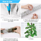 Chicken Wire Mesh 13.7 in x 157 in Silver Floral Chicken Wire Poultry Netting Hexagonal Galvanized PVC Coated Wire Mesh for Floral Arrangements Craft with 30 Zip Ties, Glove and Wire Cutting Pliers