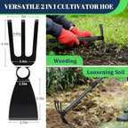Multi-Purpose Garden Hoe Tool – Heavy Duty Adjustable (16"-45") with Ergonomic Handle, Anti-Rust Coated Steel, for Weeding, Digging, Cultivating – Lawn, Farm, Outdoor Use