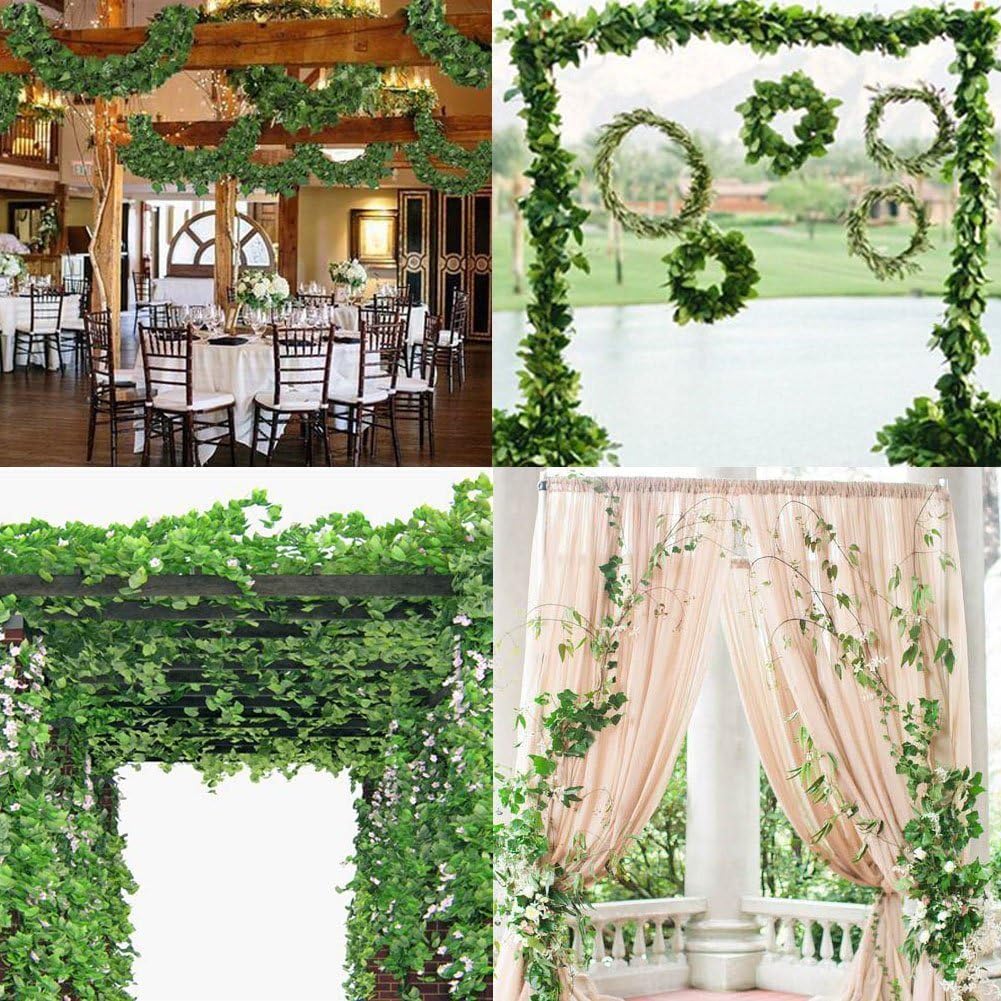 Unilove 168 feet Fake Foliage Garland Leaves Decoration Artificial Greenery Ivy Vine Plants for Home Decor Indoor Outdoors (Ivy Leaves)