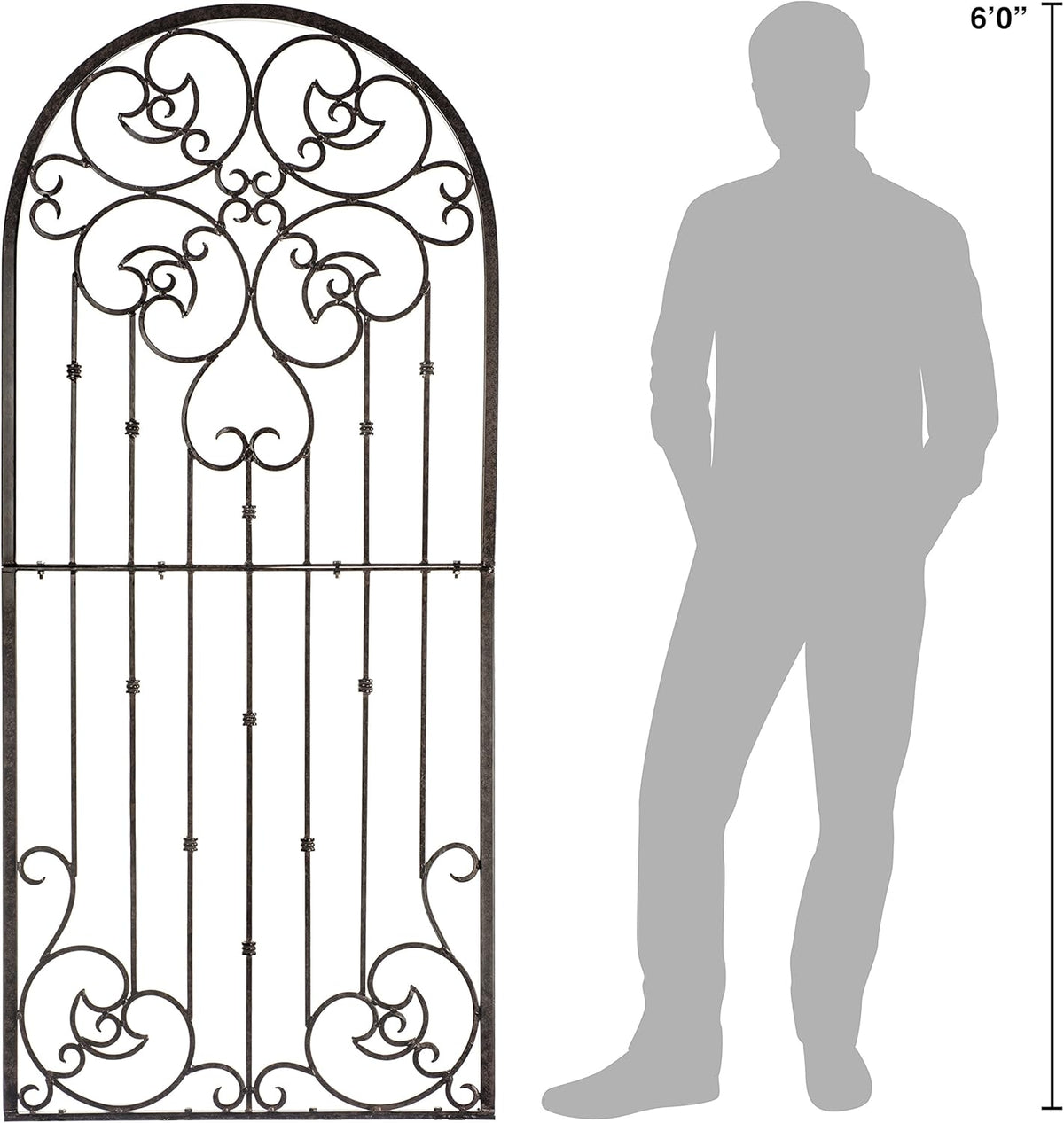 H Potter Garden Trellis for Climbing Plants Metal Wrought Iron Outdoor Wall Panel for Vines Flowers
