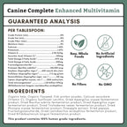 Wholistic Pet Organics Canine Complete - Dog Multivitamin Powder - 1 Lb - Daily Dog Vitamins and Supplements for Homemade Food - Immune System, Skin, Coat & Overall Health - Small and Large Breed