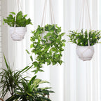 YIBOT 3 Pack Macrame Plant Hanger Indoor Hanging Planter for Plants Holder