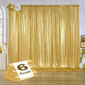 30ft x 10ft Gold Sequin Backdrop Curtain for Parties, Wrinkle Free Thick Glitter Photo Backdrop Drapes 6 Panels 5x10FT Back Drop Cloth Shiny Fabric for Wedding Birthday Photography Background