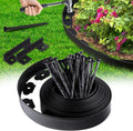 Landscape Edging Border No Dig - 20FT 2IN Tall Garden Edging Border with 20 Stakes, Plastic Garden Fence Lawn Edging Flexible for Landscaping, Flower Beds, Yard, Pathway with Connectors