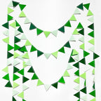 Green Party Decorations Ombre Green Felt Hanging Triangle Mini Bunting Pennant Banner Flag for Birthday Wedding Baby Shower Engagement Spring Summer St Patrick's day Party Classroom Nursery Decor