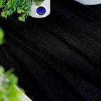 MDS Halloween Chiffon Table Runner - 20 Pack, 29 x 170 Inches, 14ft Each - Sheer Spooky Table Runners for Haunted House Parties, Trick-or-Treat Tables, Witchy Décor, Wedding & Events - Black