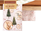 Maison d' Hermine Table Runner 100% Cotton Double Layer Table Runners 72 inches Long for Thanksgiving Christmas Decorations Home Kitchen Dining Party Wedding (Mountain Life, 14.5" x 72")