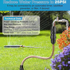 6 Pcs 25 PSI Drip Irrigation Pressure Regulator Faucet Adapter Kit, 3 Pcs 3/4" FHT x 3/4'' MHT Pressure Regulator, 3 Pcs 1/2 Inch Drip Irrigation Tubing Adapter for Drip Irrigation System