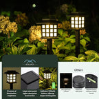 SOLPEX Solar Outdoor Lights,12 Pack Solar Path Lights, Walkway Lights Outdoor, Garden Light, Solar-Powered Pathway Waterproof for Garden, Yard, Landscape and Driveway(Warm White)