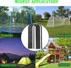 12-Inch Trampoline Wind Stakes, Extra Heavy Duty U Shaped Coated Rebar Stakes Safety Ground Anchors for Huge Garden Decoration (12)