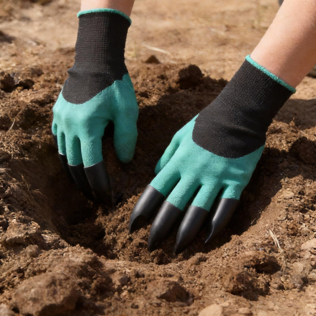 Teikou Gardening Gloves with Claw, Waterproof, Universal Fit，(Green)