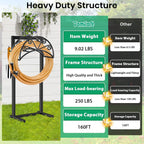 TomCare Garden Hose Holder, Heavy Duty Stand for 160FT Hose with 4 Spikes