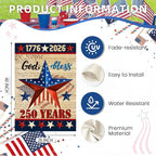 250 Anniversary USA Garden Flags for Outside, 4th of July 250th Years American Patriotic Banner, Blessing United States 12x18 Inch Double-Sided with Retro Star, 1776-2026 Yard Merchandise Decoration