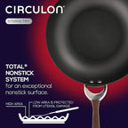 Circulon Symmetry Hard Anodized Nonstick Wok/Stir Fry Pan with Lid, 12", Chocolate