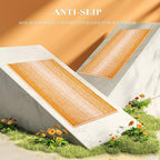 BSICPRO Bathroom Rugs and Mats Sets, 2 Piece Thick Absorbent Chenille Non Slip, Soft Shaggy Floor Mats, Machine Washable (Buff Orange, 20" x 47" Plus 16" x 24")