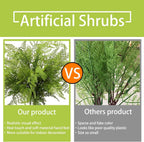 Artificial Boston Fern Plants 19" Fake Greenery Shrubs 2 Pcs Faux Plant Bushes UV-Resistant for Indoor Outdoor Wedding DIY Bouquets Floral Arrangement Table Centerpieces