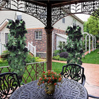 RECUTMS Flowers Artificial Hanging Plants 2PCS 3.3Ft Rose Vine for Home Room Garden Wedding Indoor Outdoor Decoration (Black)