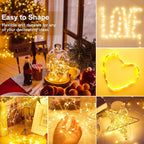 kolpop 12 Pack LED Fairy Lights Battery Operated, Mini Twinkle String Lights Battery Powered Waterproof for Christmas Mason Jars Party