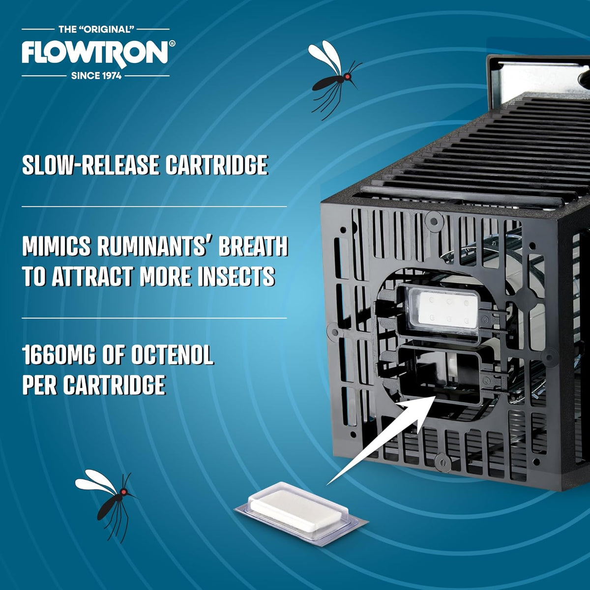 Flowtron MA-1000 Octenol Mosquito Attractant Cartridge, Compatible with BK-15, BK-40, BK-80, MC-9000, FC-8800