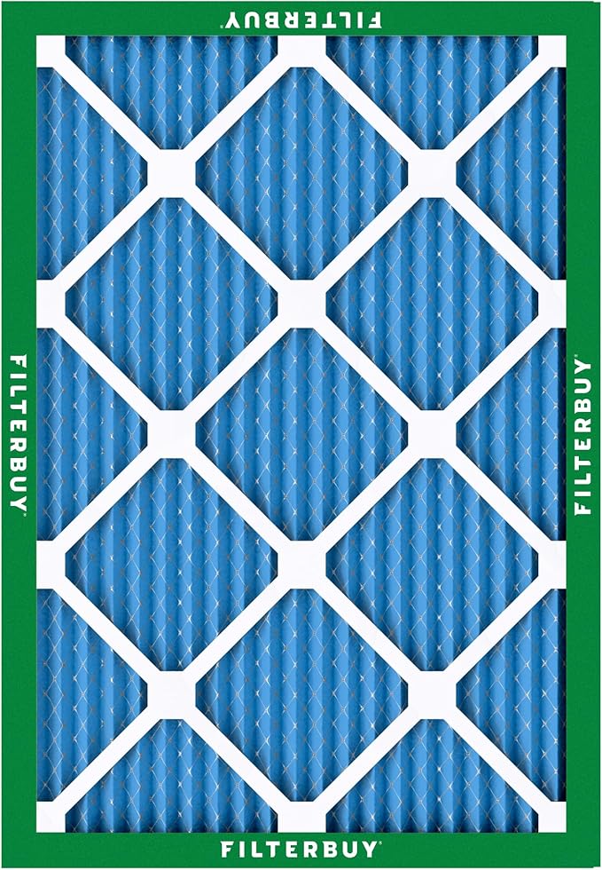 Filterbuy 16x22x1 Air Filter MERV 13 Optimal Smoke & Allergy Defense (3-Pack), Electrostatic Pleated HVAC AC Furnace Filters Replacement, Made in USA (Actual Size: 15.50 x 21.50 x 0.75)
