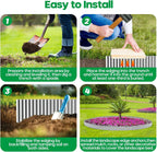 Corrugated Metal Garden Edging, Sturdy Tall Landscape Edging Borders, Perfect DIY for Flower Beds, Lawn and Pathway, Tree Surrounds, Paver Edges (Silver, 10"×20FT)