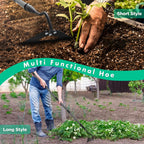 Garden Hoe for Weeding,Heavy Duty Weeding Hoe for Fast Weeds Grass Removal,Loosening Soil Digging Planting Ridging,55 Inch Long Handle,Hardened Hollow Eye Hoe Garden Tools for Garden Flower Beds