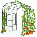 Trellume Garden Arch Trellis - 69" L*71" W*87" H, Rust-Proof Grape Trellis with Thickened Steel 20MM Pipe, Garden Arch Trellis for Climbing Plants Outdoor, Tunnel Trellis for Cucumber, Pumpkin, Melon