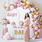 6.6FT Wedding Arch Covers Arch Backdrop Cover Arch Stand Covers Set Arch Cover Spandex Fabric Stretchy Backdrop for Wedding Birthday Party Decoration Baby Shower (White, Cover Only)